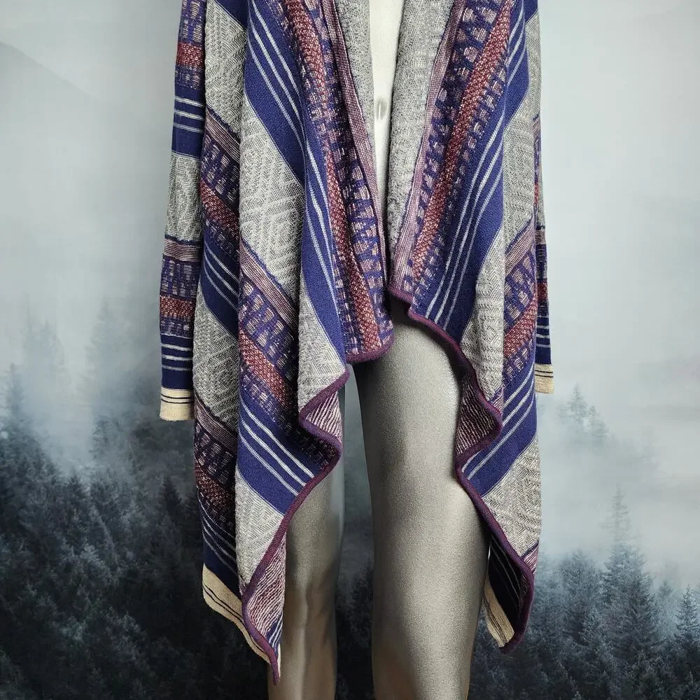 Le Moda Southwestern Aztec Print Multi-Color Cardigan | Women's Medium
